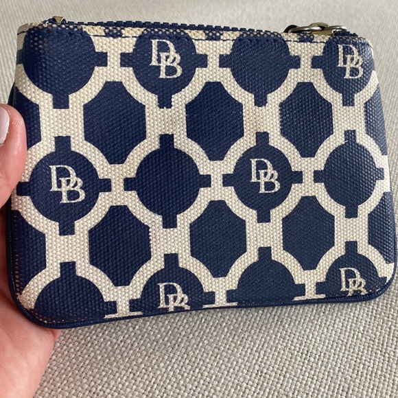 Dooney and Bourke Keychain Wristlet Navy/White - Picture 5 of 10